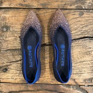 Rothy’s Midnight Metallic Points 8